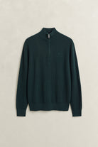 Gant Tartan Green Herringbone Zip Jumper 8050333 374