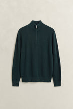 Load image into Gallery viewer, Gant Tartan Green Herringbone Zip Jumper 8050333 374
