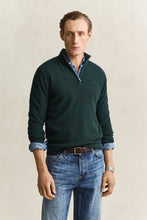 Load image into Gallery viewer, Gant Tartan Green Herringbone Zip Jumper 8050333 374