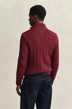 Load image into Gallery viewer, Gant Deep Wine Zip Knit 8050603 676