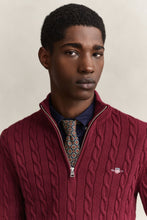 Load image into Gallery viewer, Gant Deep Wine Zip Knit 8050603 676