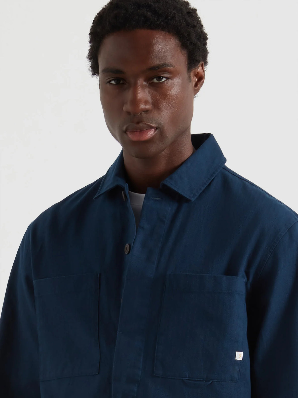 Farah Yale Blue Overshirt F4WFF040 996