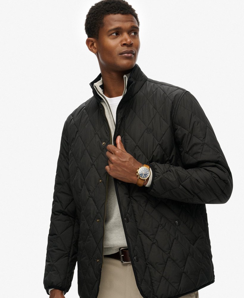 Superdry Black Quilted Jacket M5012225A 9KK