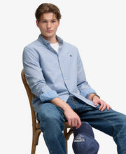 Load image into Gallery viewer, Superdry | Preppy Oxford Shirt in Azure Blue Stripe | M4011247A L8A