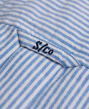 Load image into Gallery viewer, Superdry | Preppy Oxford Shirt in Azure Blue Stripe | M4011247A L8A