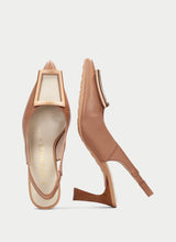 Load image into Gallery viewer, Hispanitas Leather Slingback in Almond Brown BHV264850