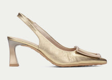 Load image into Gallery viewer, Hispanitas Platinum Slingback Court Shoe Gold HV264850