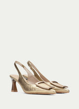 Load image into Gallery viewer, Hispanitas Platinum Slingback Court Shoe Gold HV264850