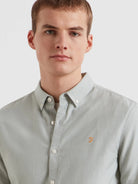 Farah Jade Green Brewer Short Sleeve Shirt F4WSB061 905