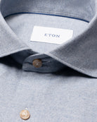 Eton Light Blue Soft Flannel Shirt 100015434 20