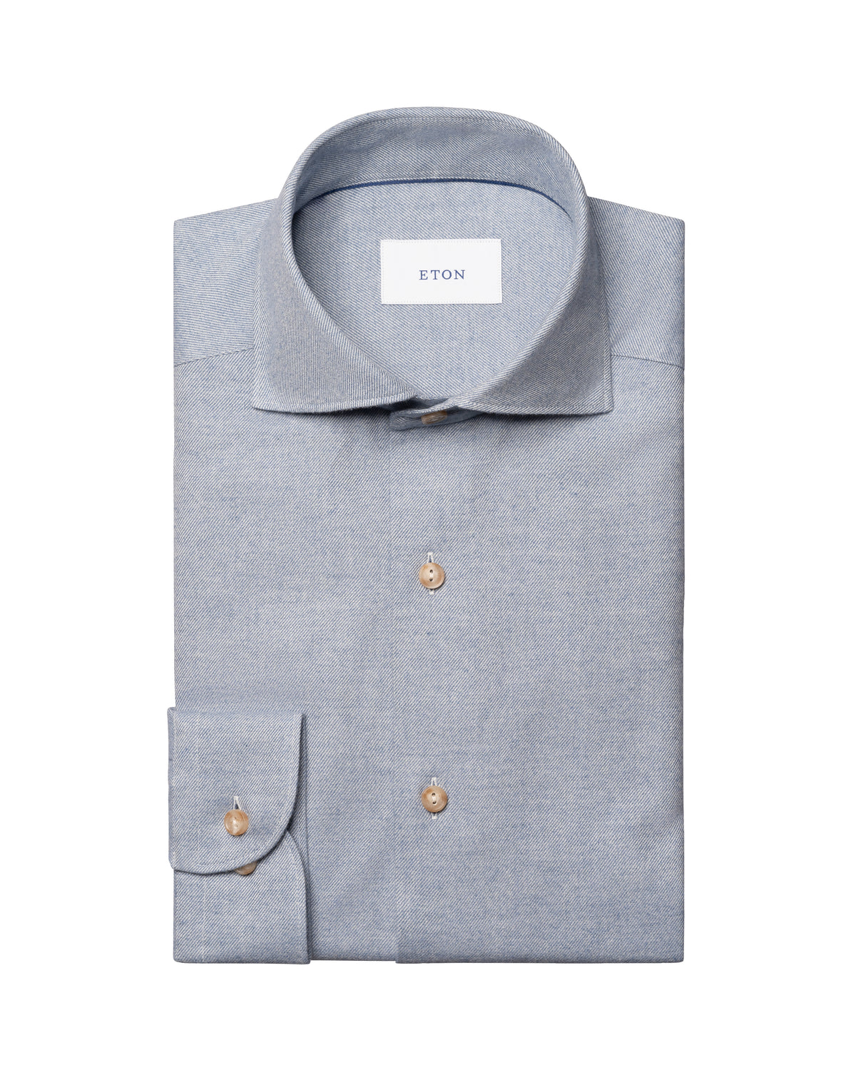 Eton Light Blue Soft Flannel Shirt 100015434 20