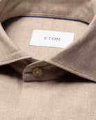 Eton Beige Soft Flannel Shirt 100015434 30