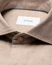 Load image into Gallery viewer, Eton Beige Soft Flannel Shirt 100015434 30