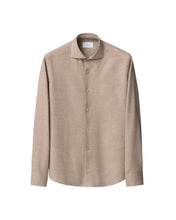 Load image into Gallery viewer, Eton Beige Soft Flannel Shirt 100015434 30