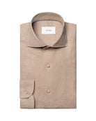 Eton Beige Soft Flannel Shirt 100015434 30