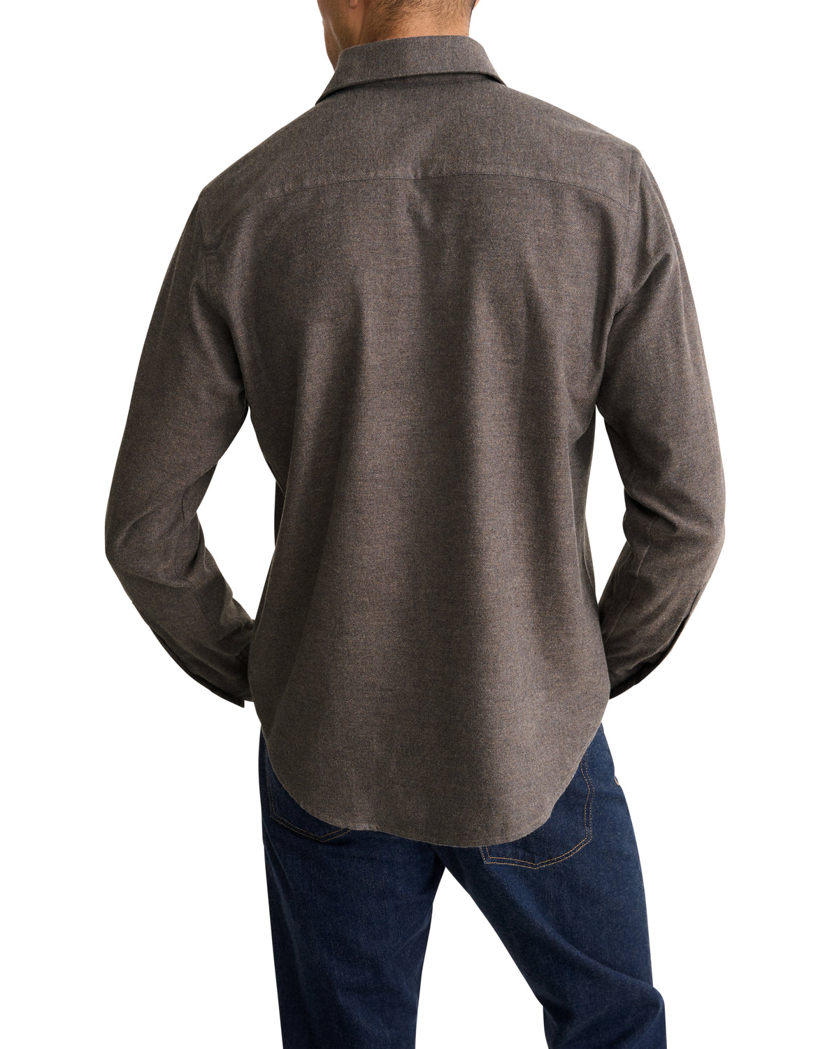 Eton Brown Soft Flannel Shirt 100015434 38