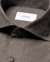 Load image into Gallery viewer, Eton Brown Soft Flannel Shirt 100015434 38
