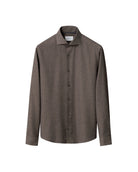 Eton Brown Soft Flannel Shirt 100015434 38