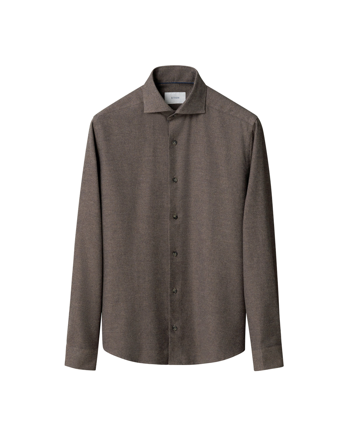 Eton Brown Soft Flannel Shirt 100015434 38