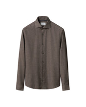 Load image into Gallery viewer, Eton Brown Soft Flannel Shirt 100015434 38