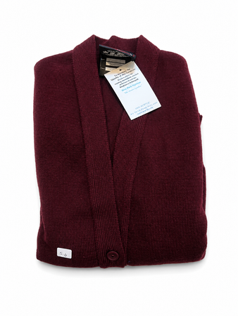 Girls School Uniform Cardigan in Wine with No Crest