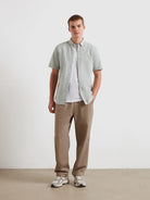 Farah Jade Green Brewer Short Sleeve Shirt F4WSB061 905