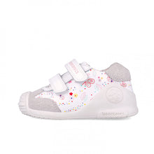 Load image into Gallery viewer, Biomecanics Girls White Floral Shoe 252100