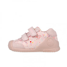 Load image into Gallery viewer, Biomecanics Girls Pink Cotton Floral Velcro Shoe 252100