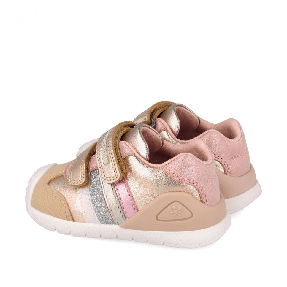 Biomecanics Beige Gold Girls Shoes 261131 F665