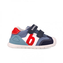 Load image into Gallery viewer, Biomecanics Boys Shoe Petrol Blue Red 252119