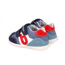 Load image into Gallery viewer, Biomecanics Boys Shoe Petrol Blue &amp; Red 252119
