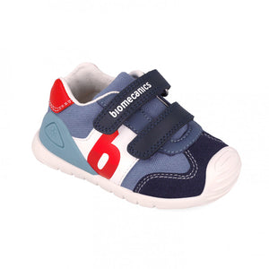 Biomecanics Boys Shoe Petrol Blue &amp; Red 252119