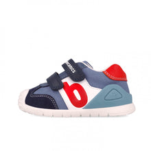 Load image into Gallery viewer, Biomecanics Boys Shoe Petrol Blue &amp; Red 252119