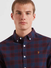 Load image into Gallery viewer, Farah Burgundy Slim Fit Check Shirt F4WFF084 507