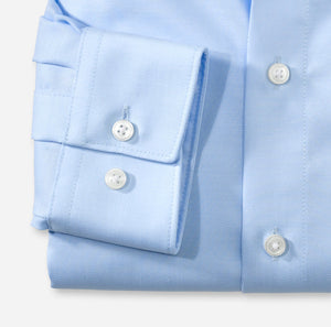 Olymp 0745-64 10 | Light Blue Shirt with Weave in Fabric in Modern Fit