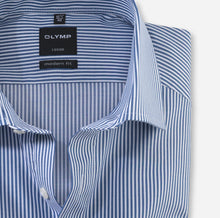 Load image into Gallery viewer, Olymp 0746-64 11 | Navy Blue Striped Long Sleeve Shirt
