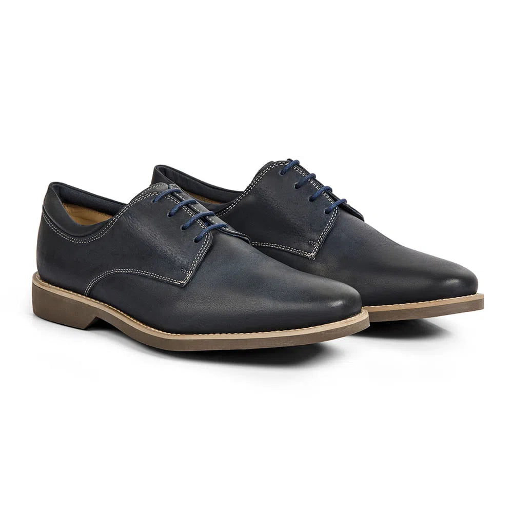 Anatomic Gel Delta | Lace Up Leather Shoes in Navy