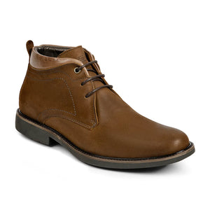 Anatomic Gel Afonso | Leather Lace Up Ankle Boots in Cognac
