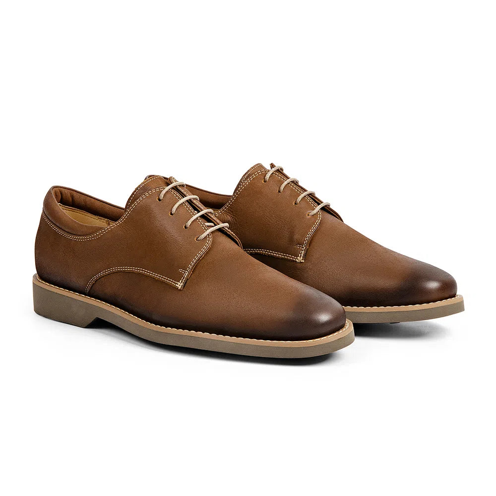 Anatomic Gel Delta | Lace Up Leather Shoes in Cognac