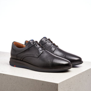 Lloyd Mathew | Leather Upper & Lined Dressy Casual Shoes in Black