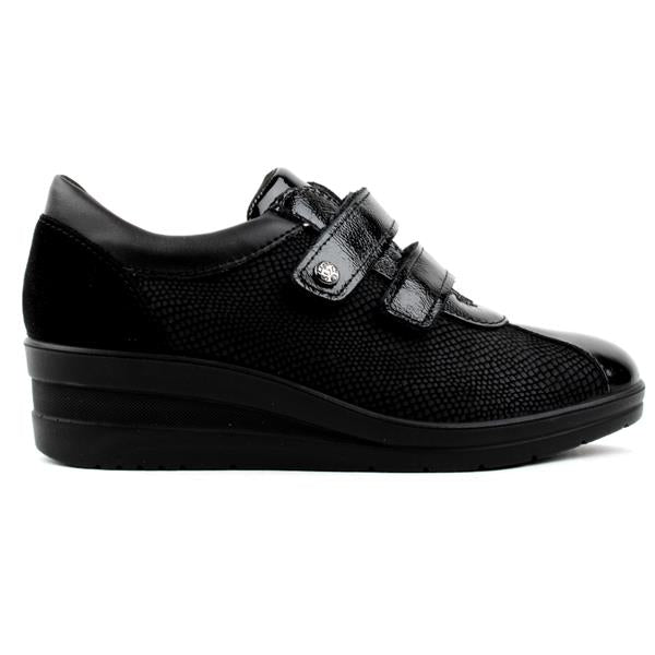 IMac 257670 | Velcro Wedge Shoes in Black
