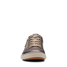 Load image into Gallery viewer, Clarks Nalle Lace | Lace &amp; Zip Trainers in Bronze