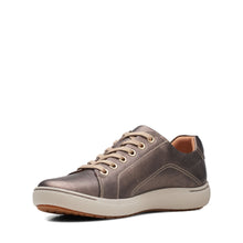 Load image into Gallery viewer, Clarks Nalle Lace | Lace &amp; Zip Trainers in Bronze
