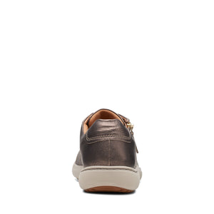 Clarks Nalle Lace | Lace & Zip Trainers in Bronze