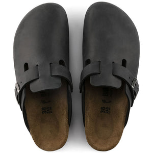 Birkenstock Boston 59463 | Closed Toe Leather Sandals in Black