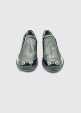 Load image into Gallery viewer, Suave Lynne | Low Wedge Slip On Leather Shoes in Black