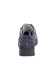 Load image into Gallery viewer, Waldläufer Lana | Wide H Fit Lace &amp; Zip Trainers in Navy