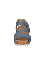 Load image into Gallery viewer, Waldläufer Maria Denim | Wide H Fit Velcro Strap Sandals in Blue Denim