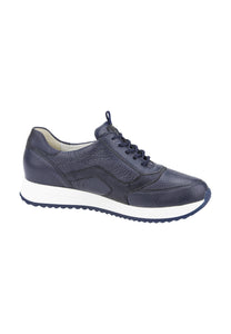 Waldläufer Vicky | Navy Lace & Zip Trainers in a Wide H Fit