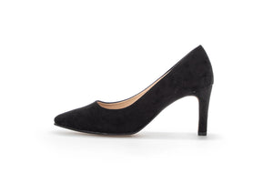 Gabor 91.380.76 | Court Shoes in Black Suede with 7cm Heel